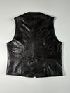 Ottimo Genuine Leather Waistcoat Vest – Black(L)