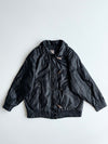 Greg Bell Vintage Black Leather Utility Bomber Jacket(XL)