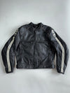 Furygan “Back Security” Black Perforated Leather Moto Jacket Panther Back Graphic & Armor Pockets (Paded)(XL)