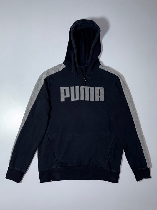 Puma | Black Grey-Sleeve Pullover Hoodie | (M)