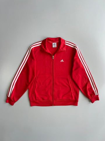 Adidas Track Jacket Red/White 3-Stripes Classic (M)