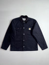 Carhartt WIP Michigan Coat Winter Black Blanket-Lined Chore Jacket (M)