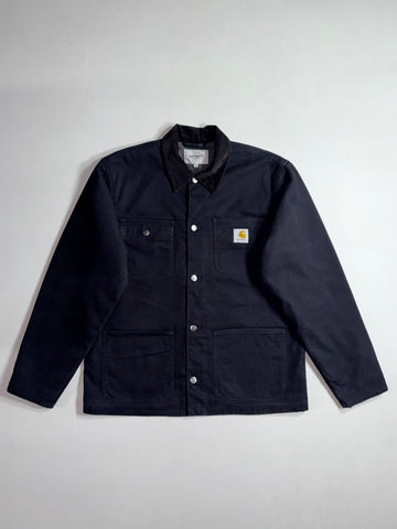 Carhartt WIP Michigan Coat Winter Black Blanket-Lined Chore Jacket (M)