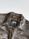 Gipsy by Mauritius Distressed Brown Leather Jacket (Xs)