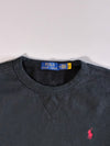 Polo Ralph Lauren Fleece Crewneck Sweatshirt with Red Pony – Black (M)