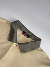 Nike Apparel Beige Long Sleeve Polo with Contrast Collar (L)