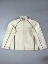 Vintage Nike Mini Swoosh Cream Track Jacket (L)