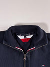 Tommy Hilfiger Navy Cotton Knit Full Zip Cardigan Sweater – (L)