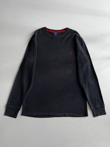 Polo Ralph Lauren Thermal Long Sleeve – Black Waffle Knit (XL)