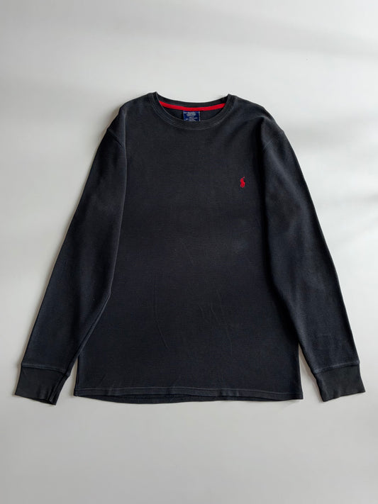 Polo Ralph Lauren Thermal Long Sleeve – Black Waffle Knit (XL)