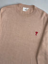 AMI Paris Ami de Coeur Beige Knit Sweater (L)