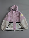 Club Descente Active Snow Gear Colorblock Ski Jacket Lilac & Cream Hooded Winter Coat (XXL)