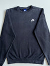 Nike Club Washed Black Crewneck Sweatshirt (M)