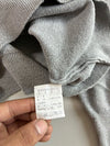 Lacoste Heather Grey Crewneck Knit Sweater with Croc Logo (S)