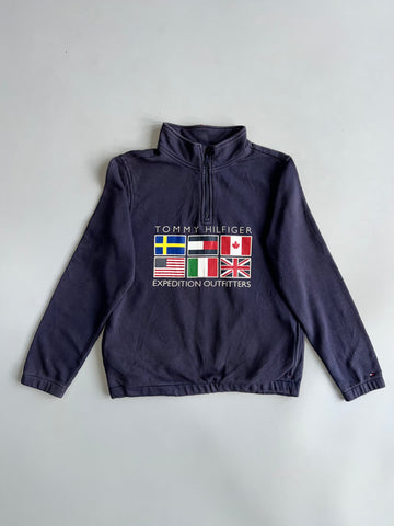 Tommy Hilfiger Expedition Outfitters Flag Quarter-Zip Sweatshirt (XS)