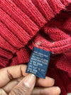 Polo Ralph Lauren Red Cotton Crewneck Sweater with Navy Pony Logo –(XL)