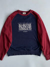 Marithe Francois Girbaud | Navy Maroon Colorblock Sweatshirt | (L/XL)