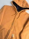 Carhartt Brown Thermal-Lined Active Zip Hoodie Jacket (XL)