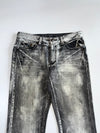 Big Train Japan — Acid Washed Skull & Flame Embroidery Denim Jeans (W:36|L:43)