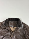 Vintage Redskins Brown Leather Bomber Jacket (M)