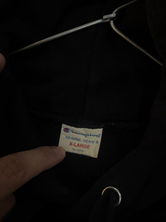 Champion Reverse Weave Big C Logo Hoodie Black (M)