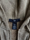 Gap | Heather Taupe Arch Logo Zip Hoodie | (M)