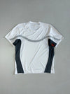 Adidas White and Grey Three Stripe Training Jersey (L)