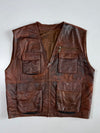Super Premium Original Brown Leather Vest (L)