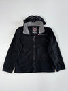 Canadian Peak Black Hooded Full-Zip Jacket with Grey Collar Cap Attached (XL)