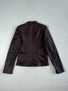 Simon B. Collection Leather Café Racer Jacket – Dark Brown Women’s (XS)
