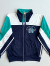 Vintage 90s Adidas Sport Trefoil Track Jacket – Navy/Teal/White (L)