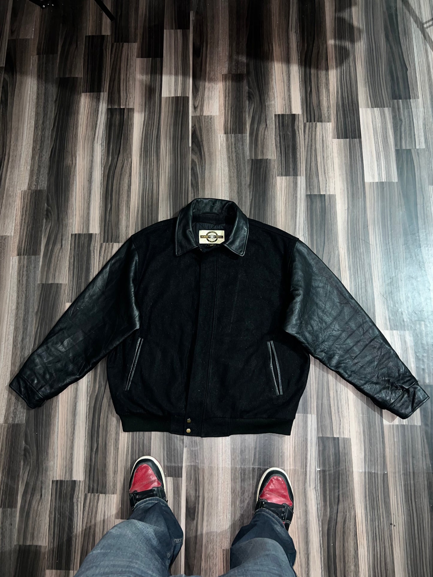 ZPremium Leather Varsity Jacket (XL/2XL)
