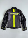 Onza Italia | Mesh Moto Jacket | Black & Neon Yellow (Paded) (XS)