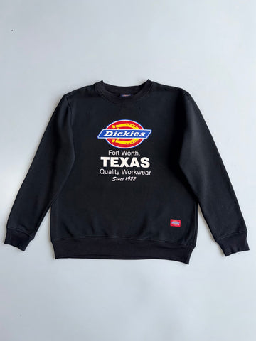 Dickies Fort Worth Texas Workwear Sweatshirt | Black Crewneck (M)