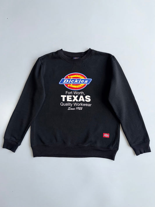 Dickies Fort Worth Texas Workwear Sweatshirt | Black Crewneck (M)
