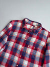 Levi's Red & Navy Plaid Flannel Western Shirt – Pearl Snap (S)