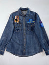 Vintage JS New York Blue Denim Patch Embroidered Shirt Woman’s  (S)