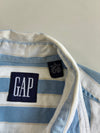 Vintage 90s GAP Blue & White Bold Stripe Cotton Shirt(M)