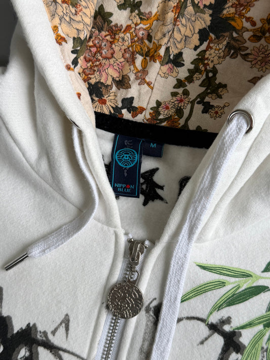 Nippon Blue Japanese Tiger Embroidered Rare Statement Piece (M)