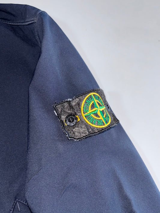 Stone Island Light Soft Shell-R Hooded Premium Jacket (With QR) (S)