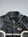 Black/Grey Racing Jacket with  (Padded) Reflective Piping (M)