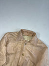Vintage Gruno Et Chardin Beige Leather Bomber Jacket (M)