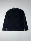 Tommy Hilfiger Black Knit Full Zip Jacket Epaulette Detail – (XL)