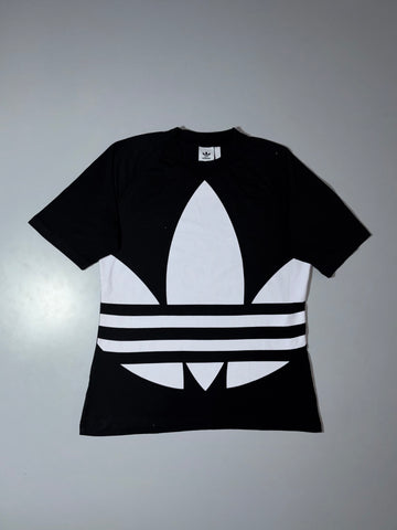 Adidas Originals Big Trefoil T-Shirt Black tee with large front logo graphic, (L)