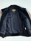 Colebrook & Co Black Suede Varsity Bomber with Taupe Nubuck Sleeves (XL/2XL)