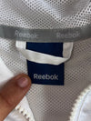 Reebok Vintage Windbreaker – White Hooded Zip-Up Jacket (M)