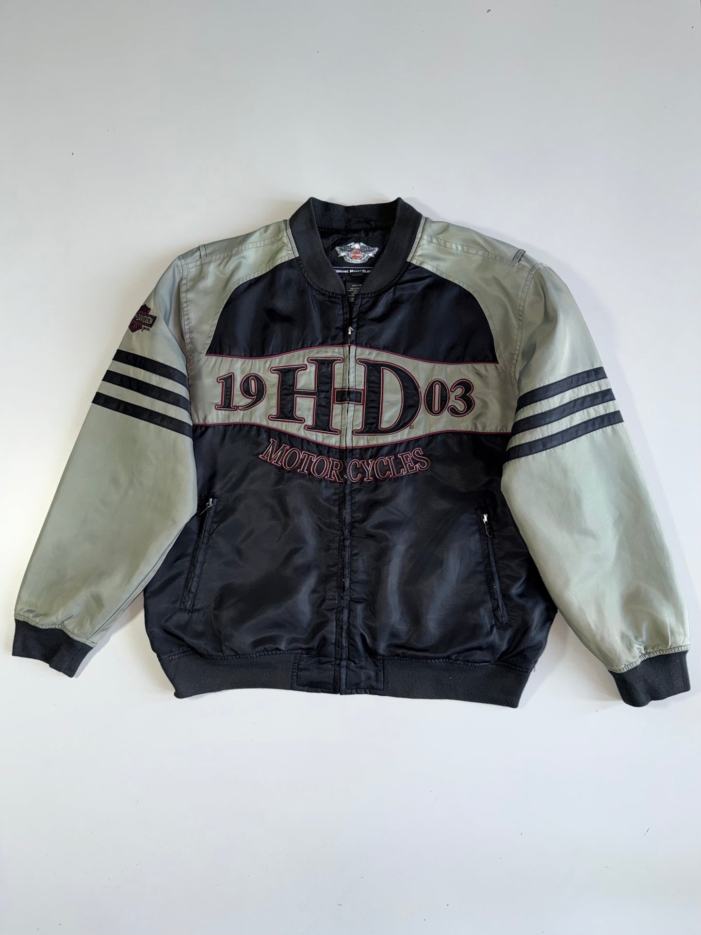 !        Vintage Harley-Davidson 1903 Legendary Motorcycles Bomber Jacket (XL/2XL)