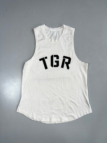OTGR | White Mesh Tank Top (L)