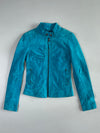 Le Chateau Teal Suede Moto Jacket Women’s (XXS)
