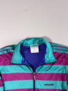 Vintage 90s Adidas Trefoil Shiny Track Jacket – Teal/Purple/Blue (XL)